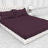 Alley Solid 100% Cotton 300 TC Fitted Sheet with 2 Pillow covers- Extra Soft - Easy Care- Hyperallergenic